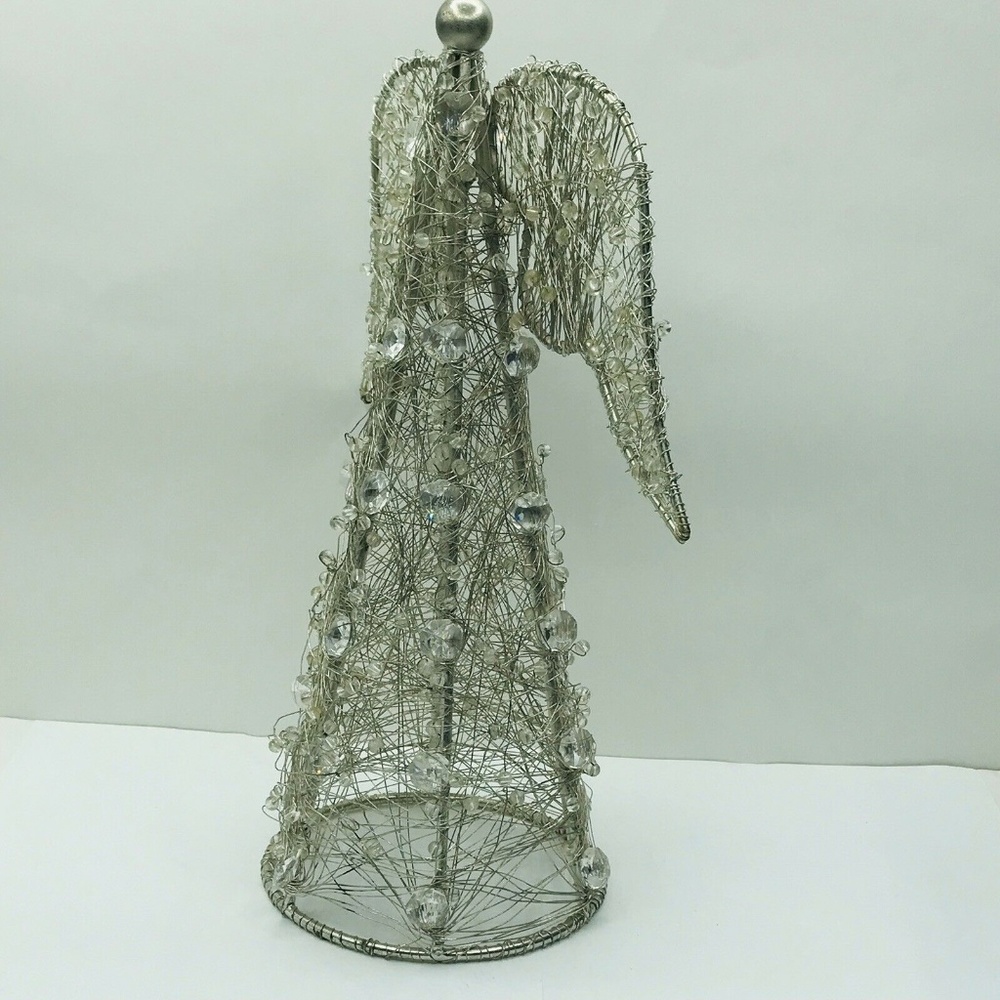 Angle Christmas Tree Topper Wire Gem Crystal 13" - Picture 4 of 8